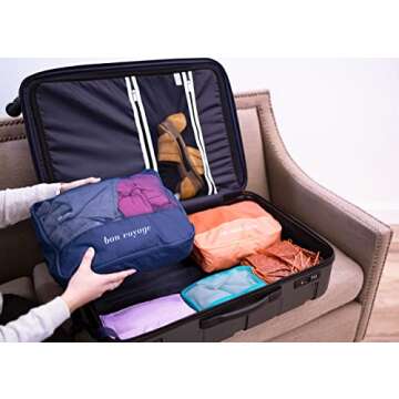 Colorful Travel Packing Cubes - Lightweight & Versatile