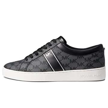 Michael Kors Juno Stripe Lace-Up Black 8 M - Chic & Comfortable Footwear