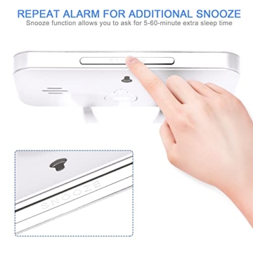 Ygdigital 6.5 Inch LED Mirror Alarm Clock with USB Ports