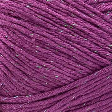 Lion Brand Yarn (1 Skein) Truboo Sparkle Yarn, Plum