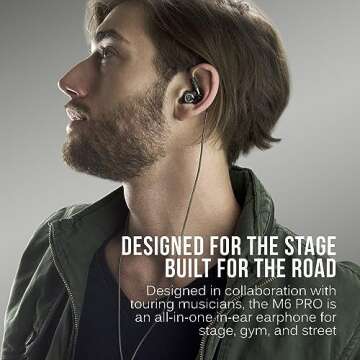 MEE audio M6 PRO In Ear Monitor Headphones for Musicians, 2nd Gen Model With Upgraded Sound, Memory ...