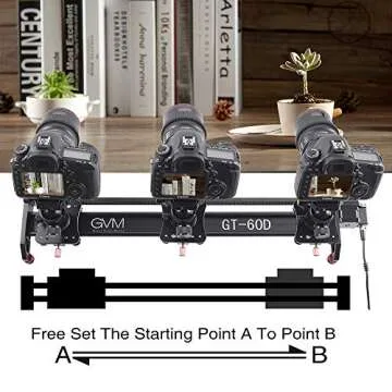 GVM Great Video Maker Motorized Camera Slider Video Rail Track Dolly with Controller Video Shooting Time-Lapse Aluminum Alloy Video Slider for Interview Film Photography