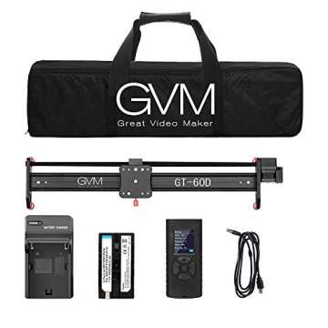 GVM Great Video Maker Motorized Camera Slider Video Rail Track Dolly with Controller Video Shooting Time-Lapse Aluminum Alloy Video Slider for Interview Film Photography