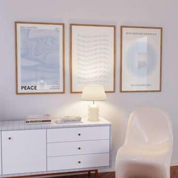 Blue Aura Wall Art - Set of 3 Trendy Canvas Prints