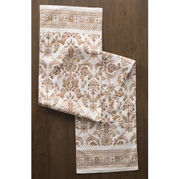 Maison d' Hermine Tablerunners 100% Cotton Table Runner Decorative Table Cover for Home, Kitchen, Dining, Cocktail Parties, Allure (Double Layer) - Thanksgiving/Christmas (14.50"x108")
