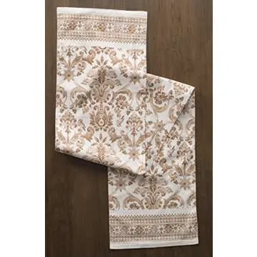 Maison d' Hermine Tablerunners 100% Cotton Table Runner Decorative Table Cover for Home, Kitchen, Dining, Cocktail Parties, Allure (Double Layer) - Thanksgiving/Christmas (14.50"x108")