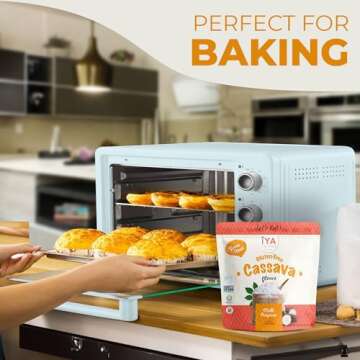 Iya Foods Cassava Flour - all purpose flour, Grain-Free, Non-GMO & Kosher verified - Multi purpose wheat flour substitute; Made From 100% Yuca Root - Zero Additives & Preservatives - 5lb Pack