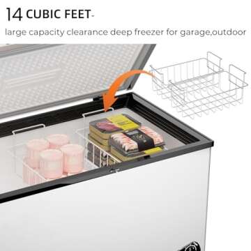 Energy Saving 14 Cu Ft Chest Freezer for Restaurants
