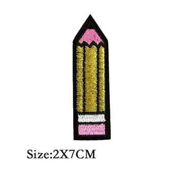 XUNHUI Pencil Patch Iron On Clothes Patch for Clothing Embroidered Patch Garment Apparel Accessories...