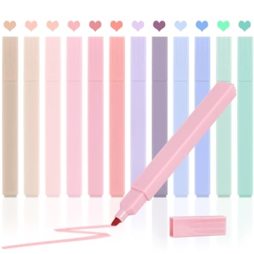 Utron 12 Color Bible Highlighter Set No Bleed Pastel