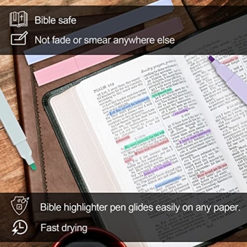 Utron 12 Color Bible Highlighter Set No Bleed Pastel