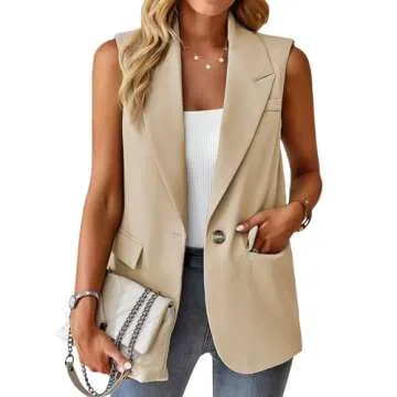 Business Casual Tops Outfits for Women 2025 Work Clothes Trendy Vest Cute Tops Dressy Womens Busines...