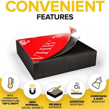 X-Bet Strong Magnets with Adhesive Backing - Square Heavy Duty Adhesive Magnets for Crafts, Fridge Magnets - Sticky Magnets Self Adhesive Perfect Craft Magnet, Refrigerator Magnets, 0.8 inch 24pcs