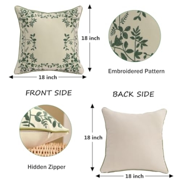 Stylish Tosleo Floral Pillow Covers for Home Decor