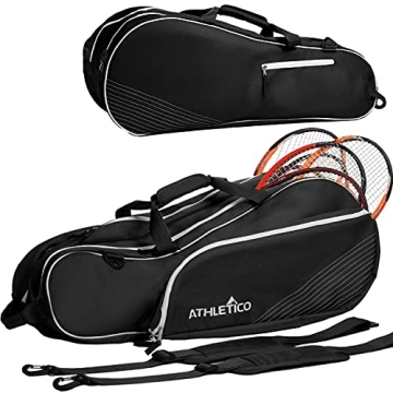Athletico 6 Racquet Tennis Bag | Padded Protection for Rackets | Lightweight & Spacious for All Leve...