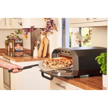 ooni 12' Aluminium Metal Pizza Peel - 12 Inch Lightweight Peel with Long Handle, Rectangle Pizza Turner