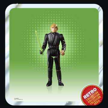 STAR WARS Retro Collection Luke Skywalker (Jedi Academy), The Book of Boba Fett 3.75 Inch Collectible Action Figures, Ages 4 and Up