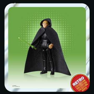STAR WARS Retro Collection Luke Skywalker (Jedi Academy), The Book of Boba Fett 3.75 Inch Collectible Action Figures, Ages 4 and Up