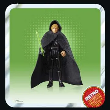 STAR WARS Retro Collection Luke Skywalker (Jedi Academy), The Book of Boba Fett 3.75 Inch Collectible Action Figures, Ages 4 and Up