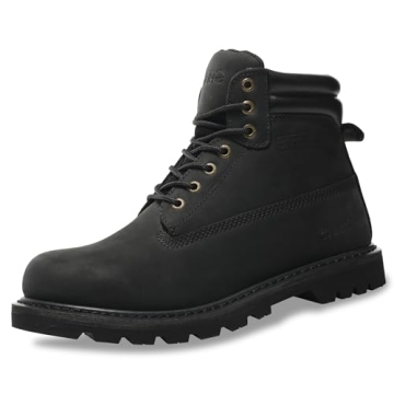 SAFETY LOONG Steel Toe Boots for Men - Waterproof & Non-Slip Comfort