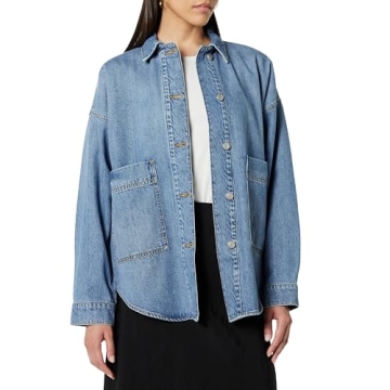 Stylish Slip-on Drop Women's Denim Shirt Jacket