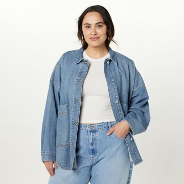 Stylish Slip-on Drop Women's Denim Shirt Jacket
