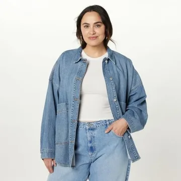 Stylish Slip-on Drop Women's Denim Shirt Jacket