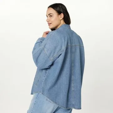 Stylish Slip-on Drop Women's Denim Shirt Jacket