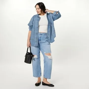 Stylish Slip-on Drop Women's Denim Shirt Jacket