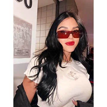 Trendy SENMARIES Rimless Y2K Sunglasses for All