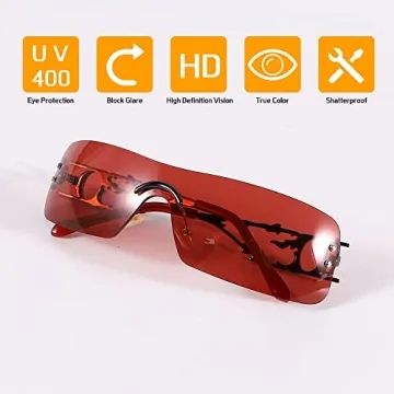 Trendy SENMARIES Rimless Y2K Sunglasses for All