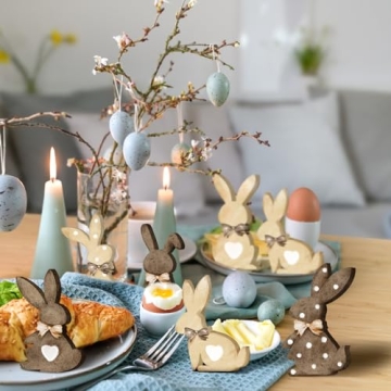 Charming Wooden Easter Bunny Decor for Celebrations