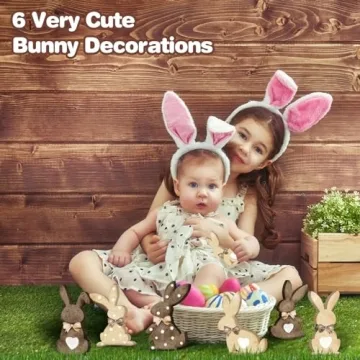 Charming Wooden Easter Bunny Decor for Celebrations