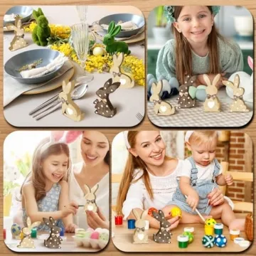Charming Wooden Easter Bunny Decor for Celebrations