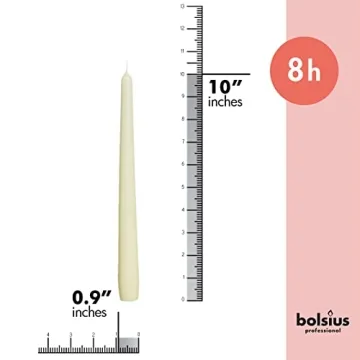 Bolsius Ivory Candles - Elegant Dripless Taper Candle Set