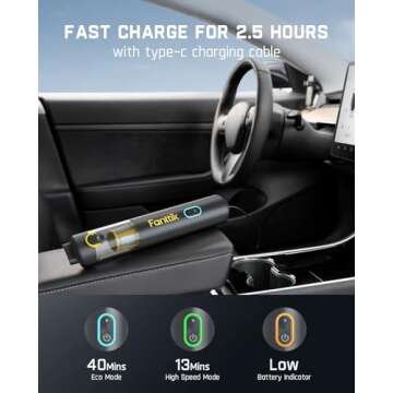 Fanttik V8 Apex Car Vacuum - 4-in-1 Handheld Cleaner