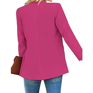 luvamia Women's Casual Long Sleeve Lapel Button Slim Work Office Blazer Jacket Women Blazer Casual D...
