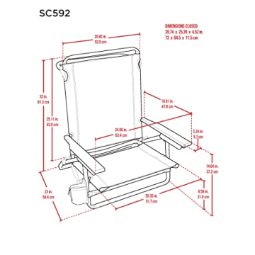 Tommy Bahama 5-Position Folding Beach Chair