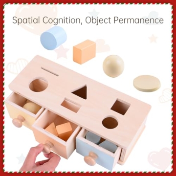 Montessori 3-in-1 Object Permanence Box Wooden Toy