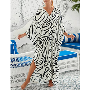 Bsubseach Plus Size Kaftan Dress for Women 2025