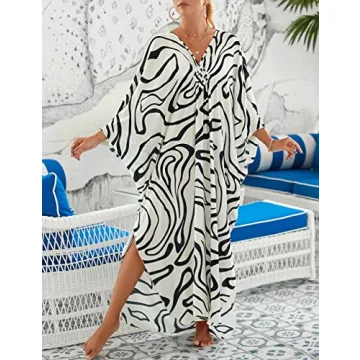 Bsubseach Plus Size Kaftan Dress for Women 2025