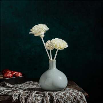 Vase Retro Ceramic Vase Simple Flower Vase Home Vase Desktop Decoration Ornament Interior Decoration Living Room Vase Home Decor (Color : B, Size : 2.8 * 2.8in)