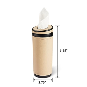 Elegant Cylinder Tissue Box for Car for Stylish Organization