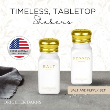 Elegant Gold Salt and Pepper Shakers Set for Modern Homes