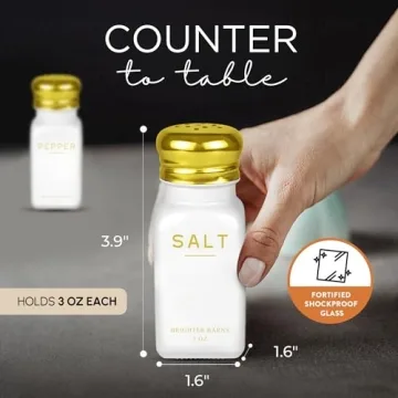 Elegant Gold Salt and Pepper Shakers Set for Modern Homes