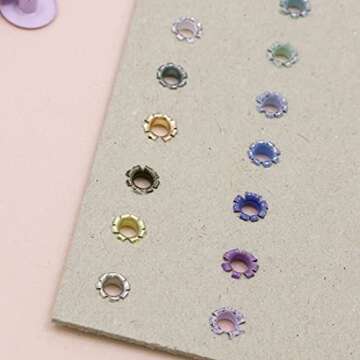 Craftelier - Pack of 40 Wide Eyelets Ideal for Card Making, Scrapbooking and Crafting | Suitable for Various Materials | Size Approx. Inside Diameter 5 mm and Outside 13 mm - Vintage Bronze Colour