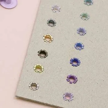 Craftelier - Pack of 40 Wide Eyelets Ideal for Card Making, Scrapbooking and Crafting | Suitable for Various Materials | Size Approx. Inside Diameter 5 mm and Outside 13 mm - Vintage Bronze Colour