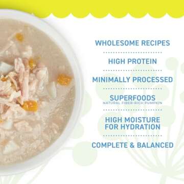 PETITE CUISINE Whole Foods Wet Cat Food, Chicken & Pumpkin Entrée in Broth, 2.8 oz. Can (24 Count)