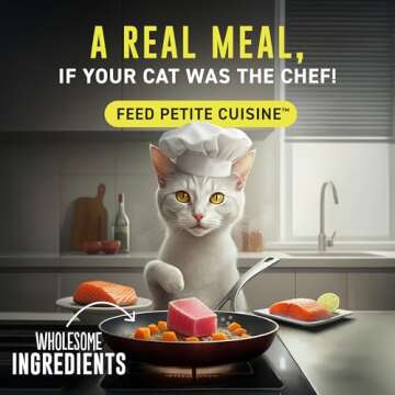 PETITE CUISINE Whole Foods Wet Cat Food, Chicken & Pumpkin Entrée in Broth, 2.8 oz. Can (24 Count)