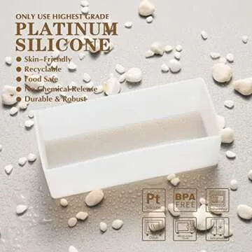 Small Rectangle Silicone Soap Mold for DIY Soap Making
